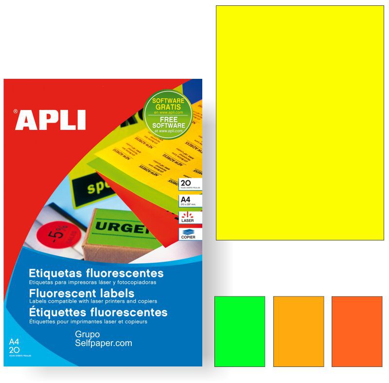 Etiquetas adhesivas blancas para impresora A4 64x26.7mm 100 hojas - Hiper  Electrón