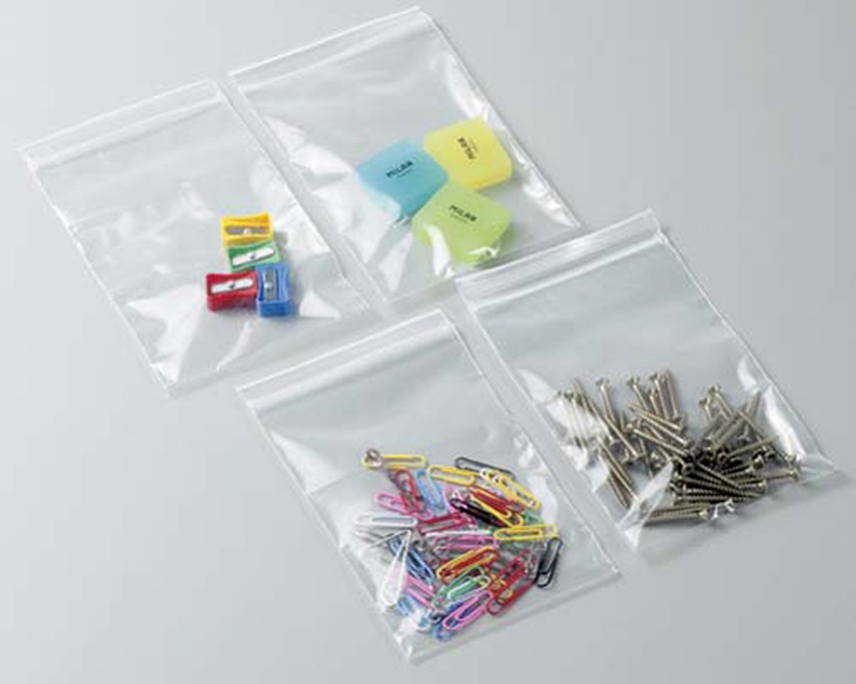 Bolsas de plastico con cierre zip - 80mm x 120mm - 1000 piezas(10x100) - 50  micras - Apta para el contacto alimentario : : Oficina y papelería