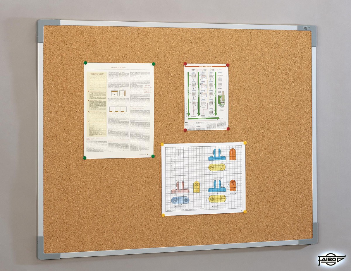Rocada- Tablero de Corcho con Marco de Aluminio, Tablón de Anuncios para  Escuelas, Oficinas… 240 x 120 cm : : Oficina y papelería