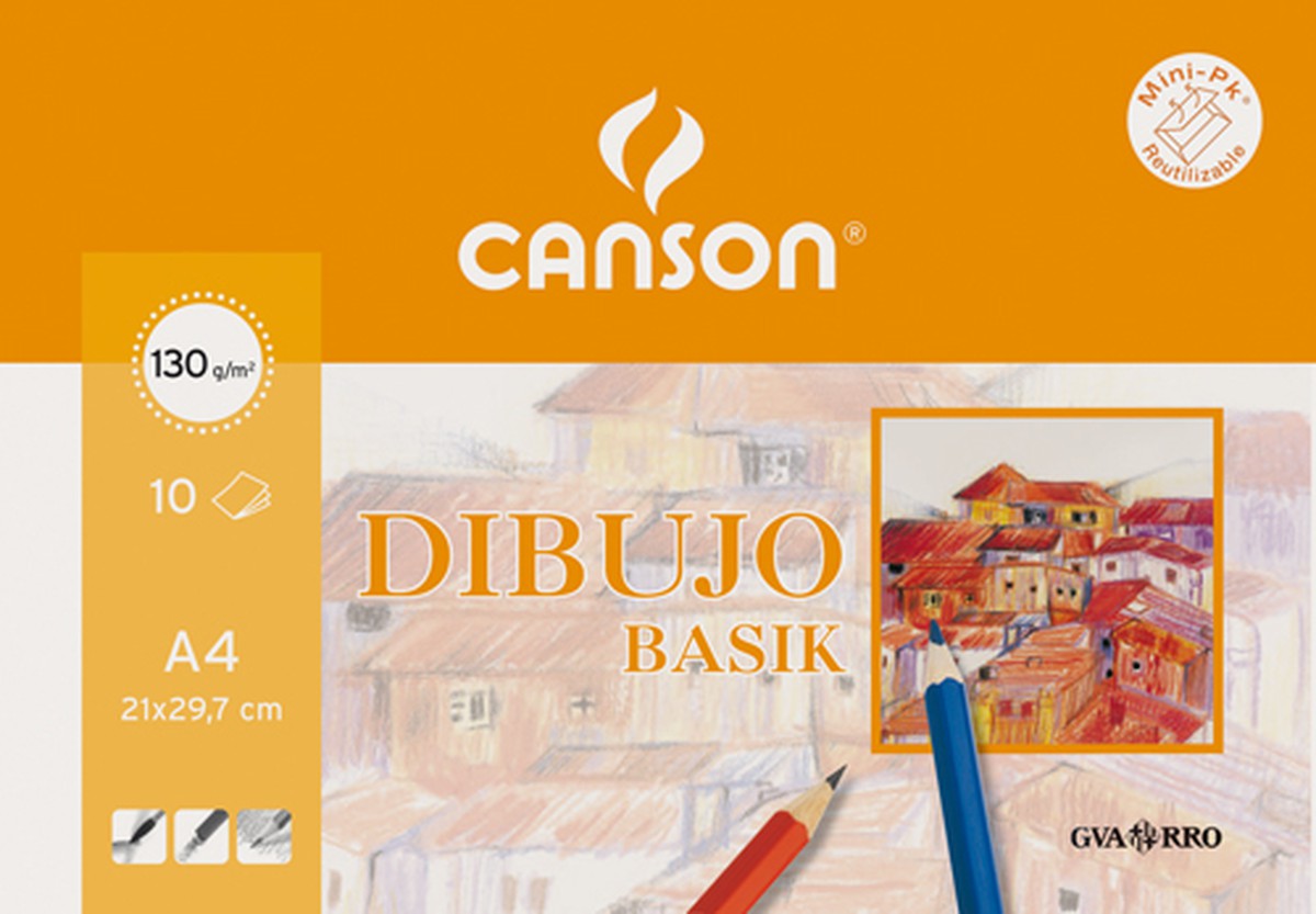 Bloc dibujo Canson basik LISO DINA4+ 20h 130gr