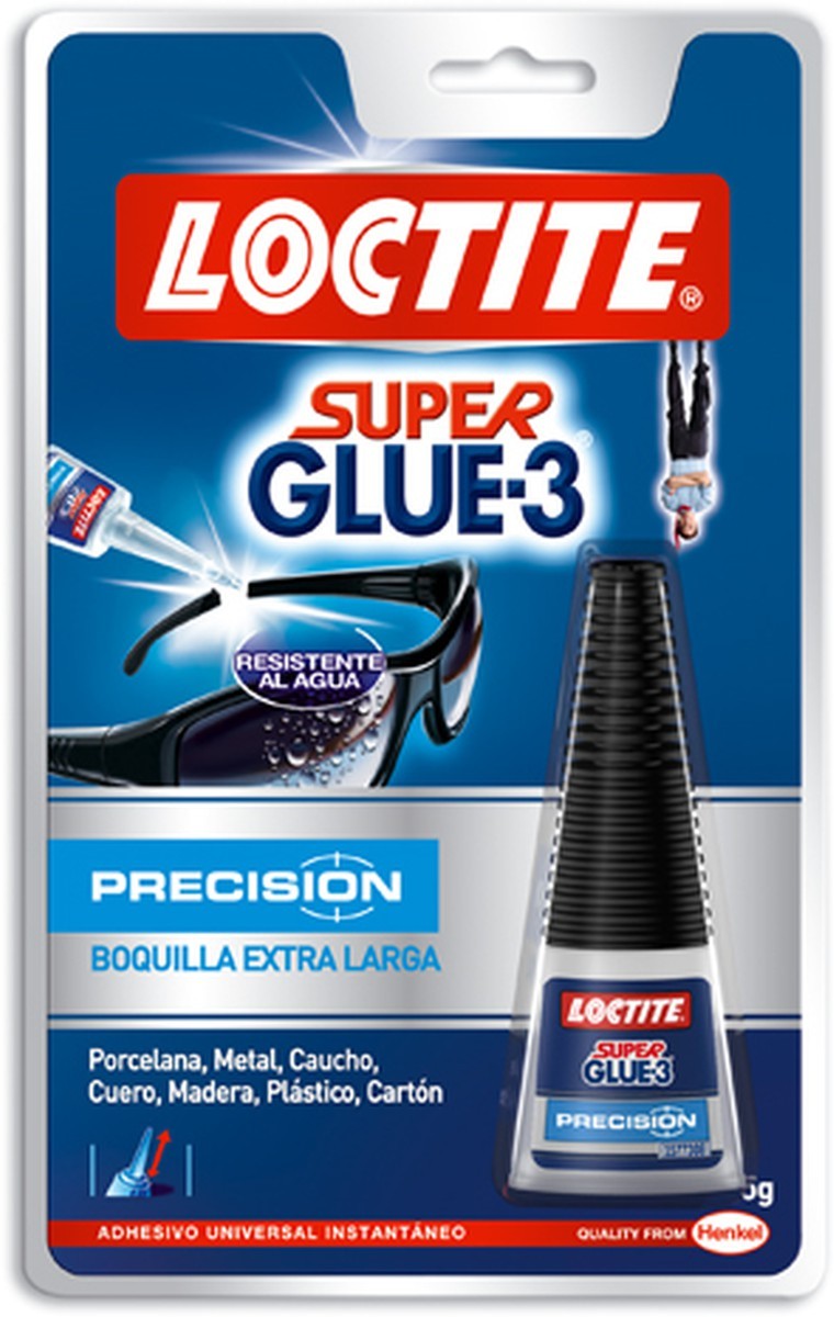 Adhesivo instantáneo Super Glue-3 Precision + 2g Limpia pegamento LOCTITE