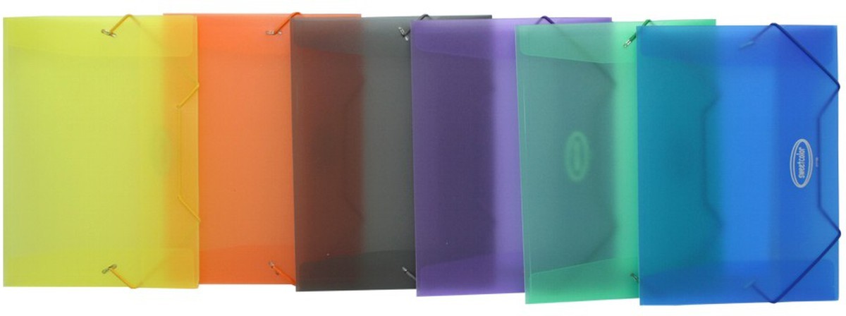 Carpeta de gomas de plástico SWEETCOLOR en tamaño A4 y color
